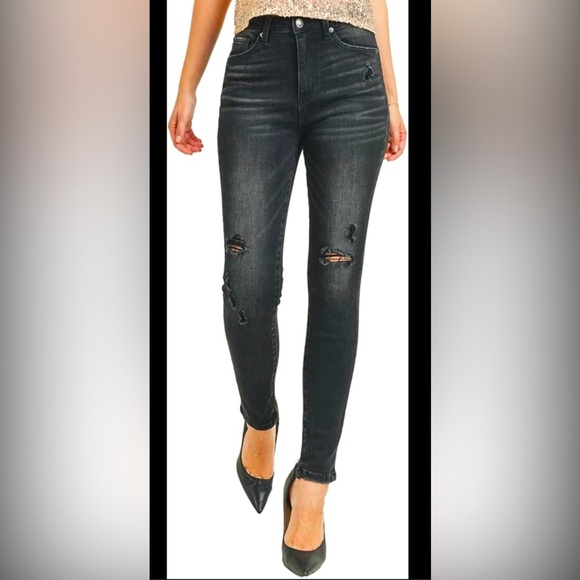 Risen Jeans - High Rise Vintage Washed Skinny Jeans Size 28/7. - Picture 1 of 8